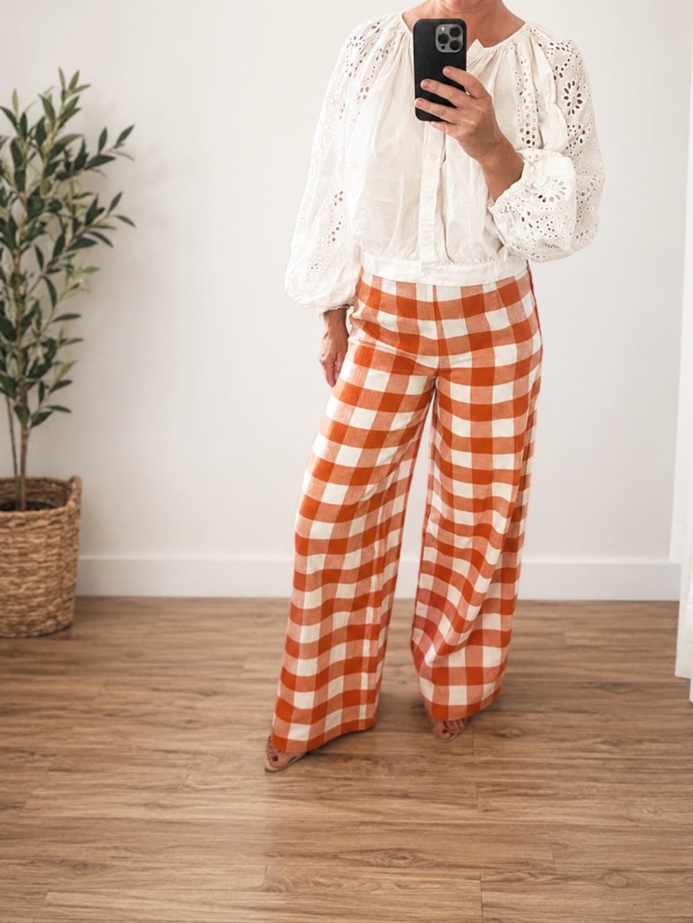 High waist summer plaid pant - Forever 21